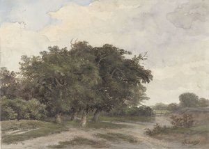 Paesaggio con alberi da Johannes Warnardus Bilders